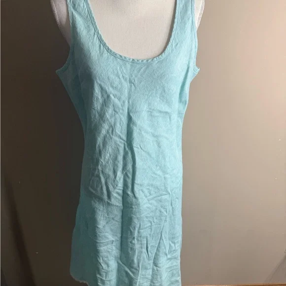 green linen tunic dress Linen Tunic Dress, Green Tunic main image 1